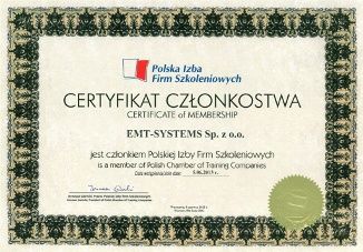 certyfikat Polska Izba Firm Szkoleniowych